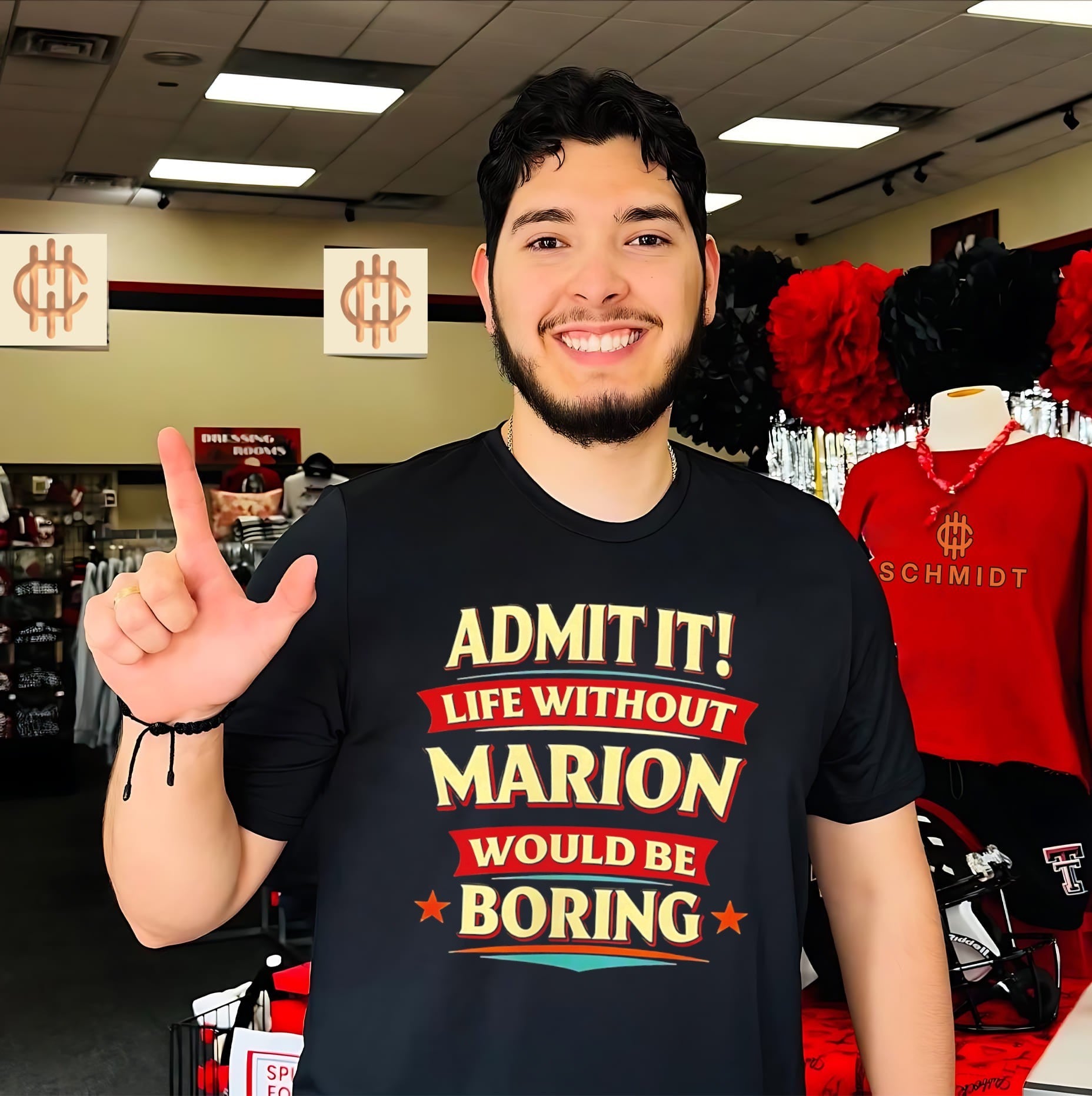 Admit it life without Marion would be boring text shirt
