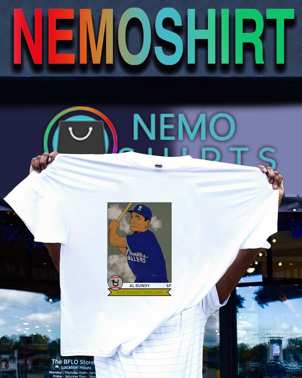 Al Bundy New Market Mallers trading card shirt
