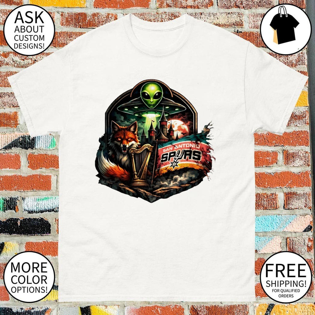 Alien Fox Castle Harp Spur San Antonio Spurs Basketball NBA 2026 shirt
