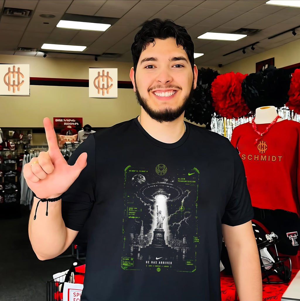 Alien Transmission he has arrived shirt