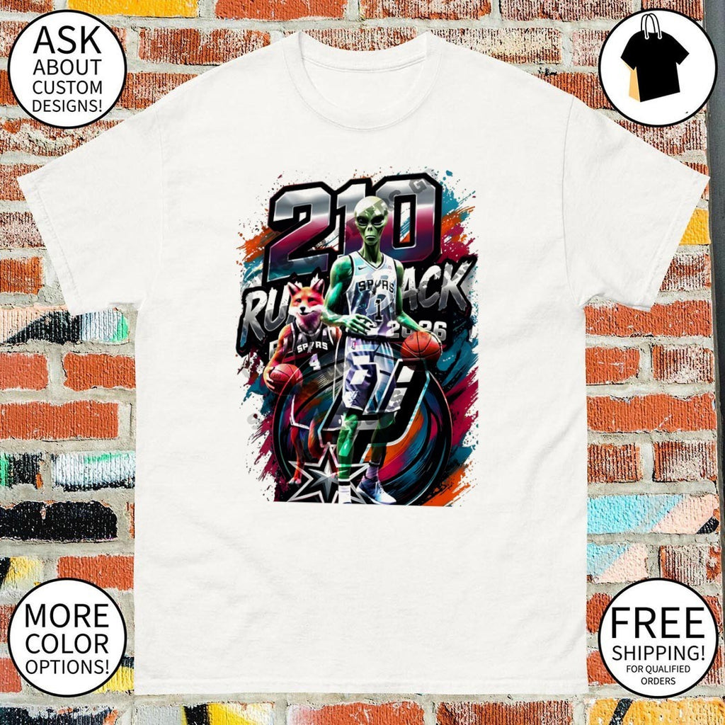 Alien Victor Wembanyama 210 Run Back San Antonio Spurs Basketball graphic shirt