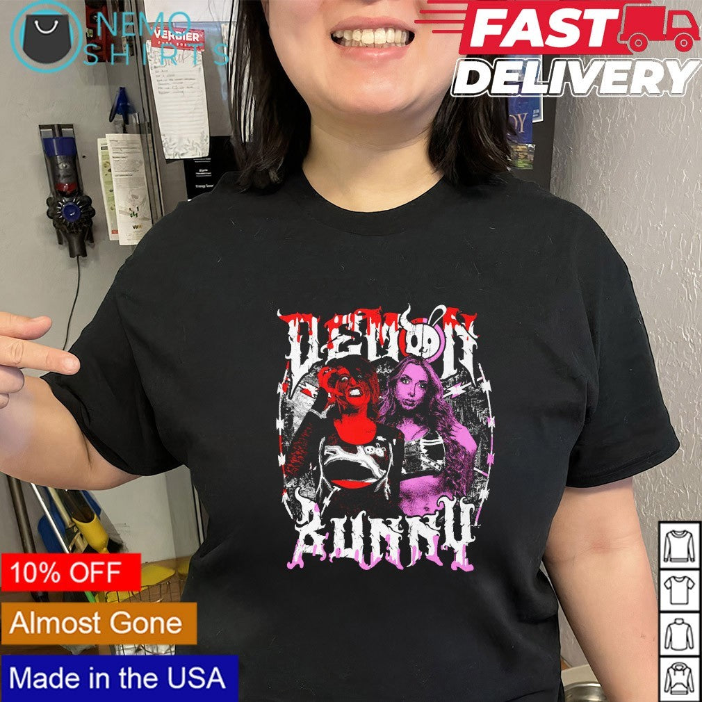Allie and Rosemary wrestlers Demon Bunny Dual Chaos shirt