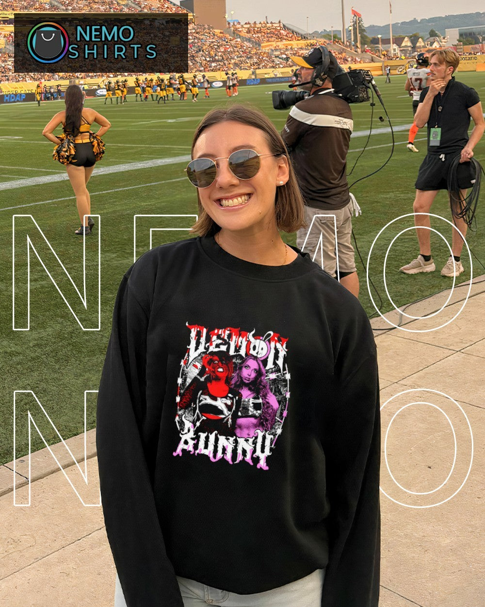 Allie and Rosemary wrestlers Demon Bunny Dual Chaos shirt