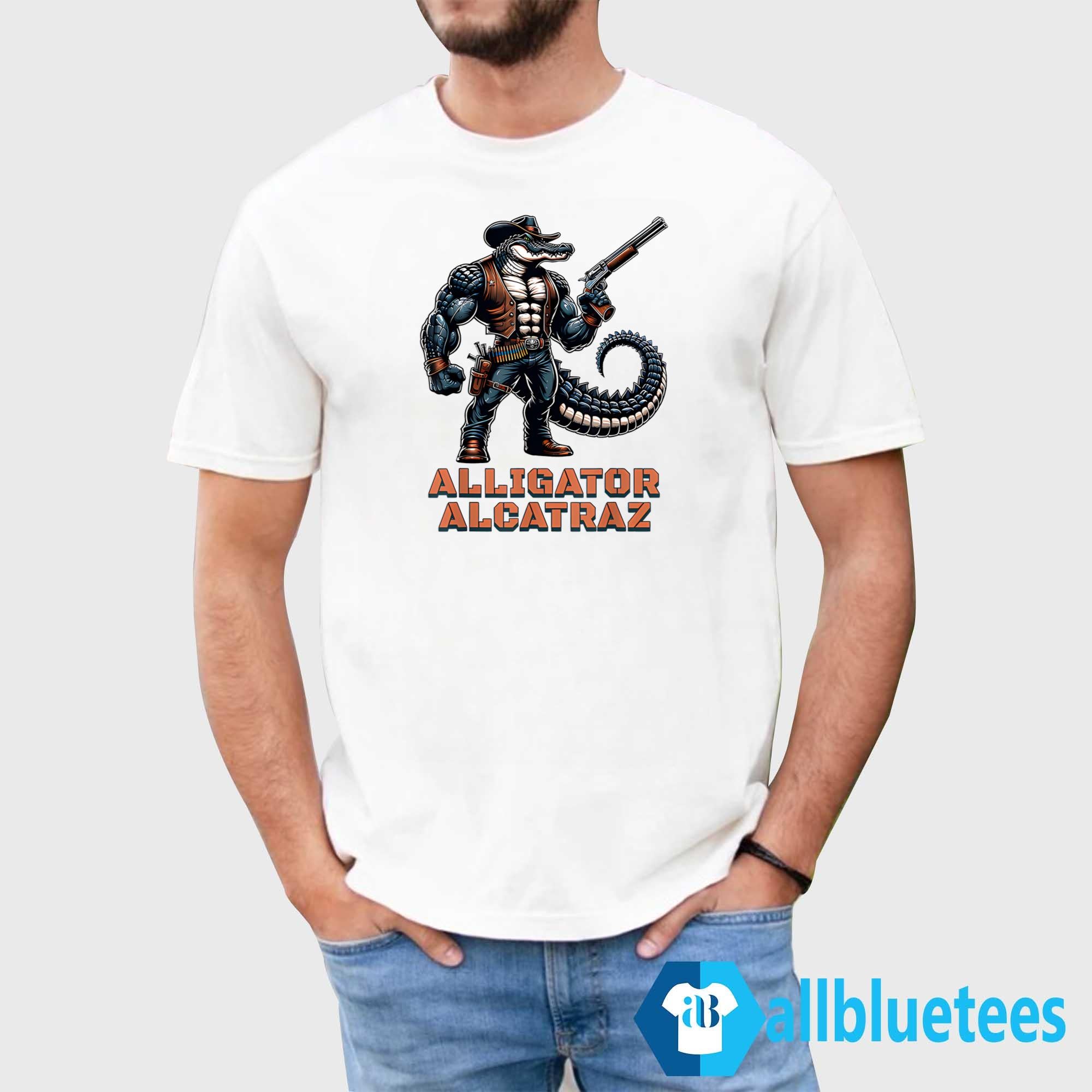 Alligator Alcatraz Cowboy Crocodile Shirt