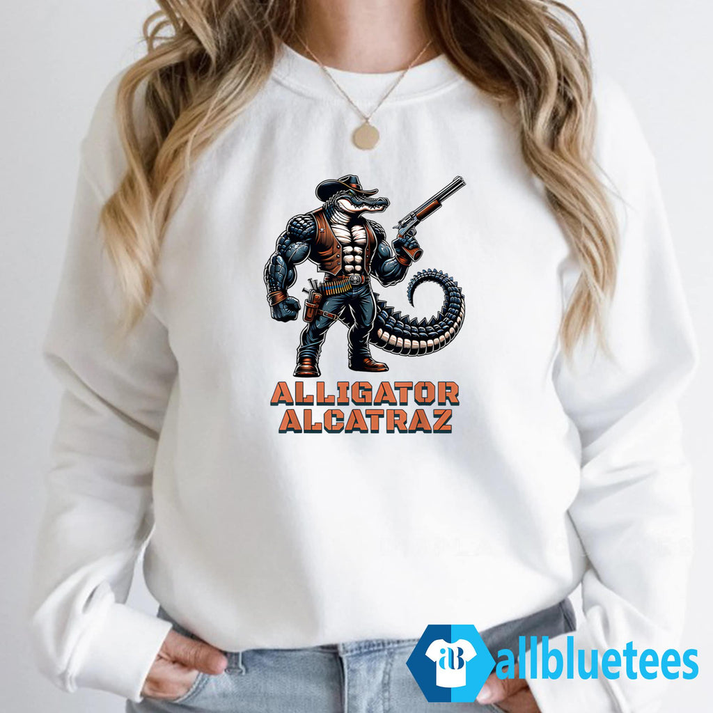Alligator Alcatraz Cowboy Crocodile Shirt