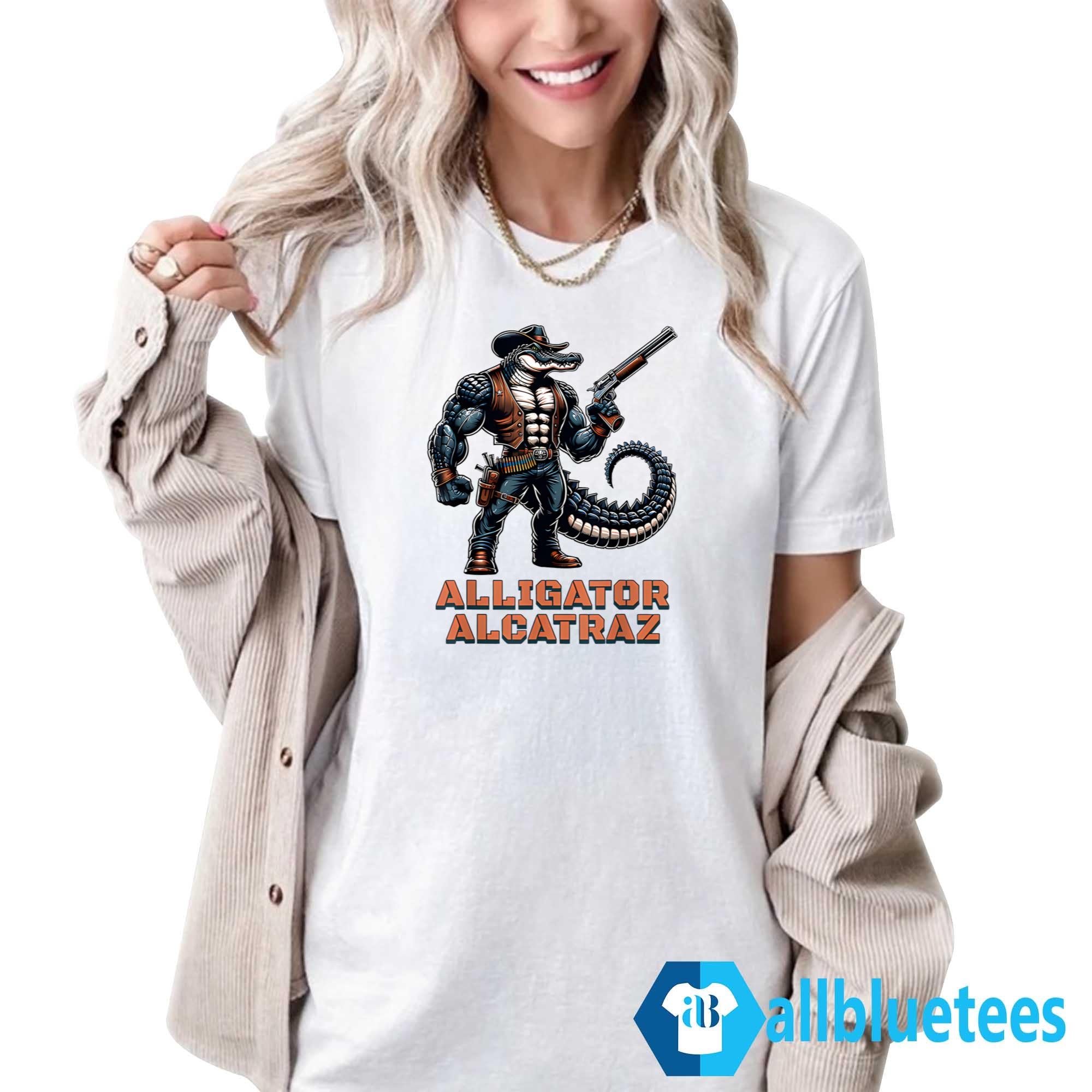 Alligator Alcatraz Cowboy Crocodile Shirt