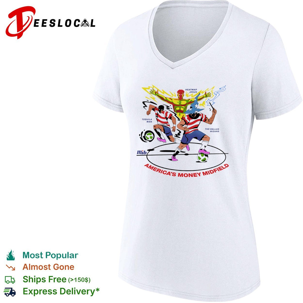 America money midfield soccer players heatmap Jesus tequila man the Dallas wizard shirt