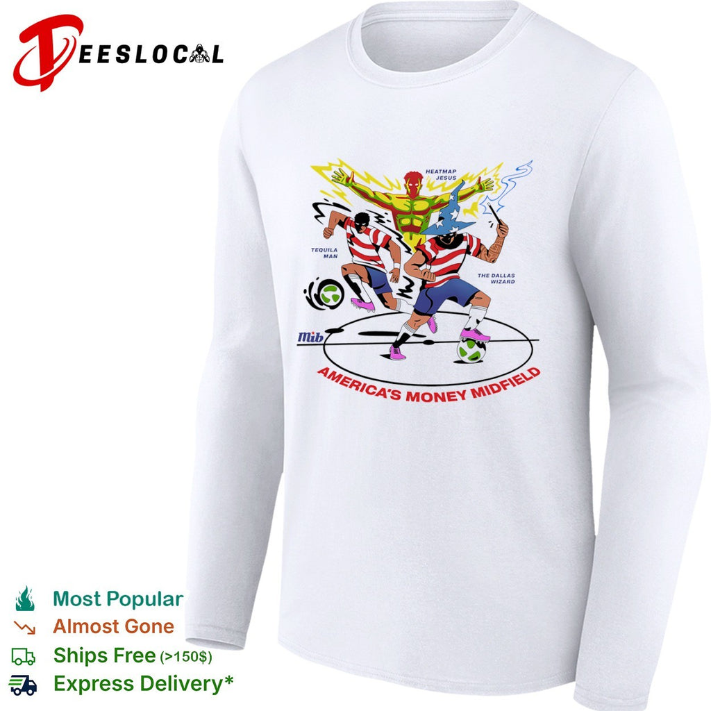 America money midfield soccer players heatmap Jesus tequila man the Dallas wizard shirt