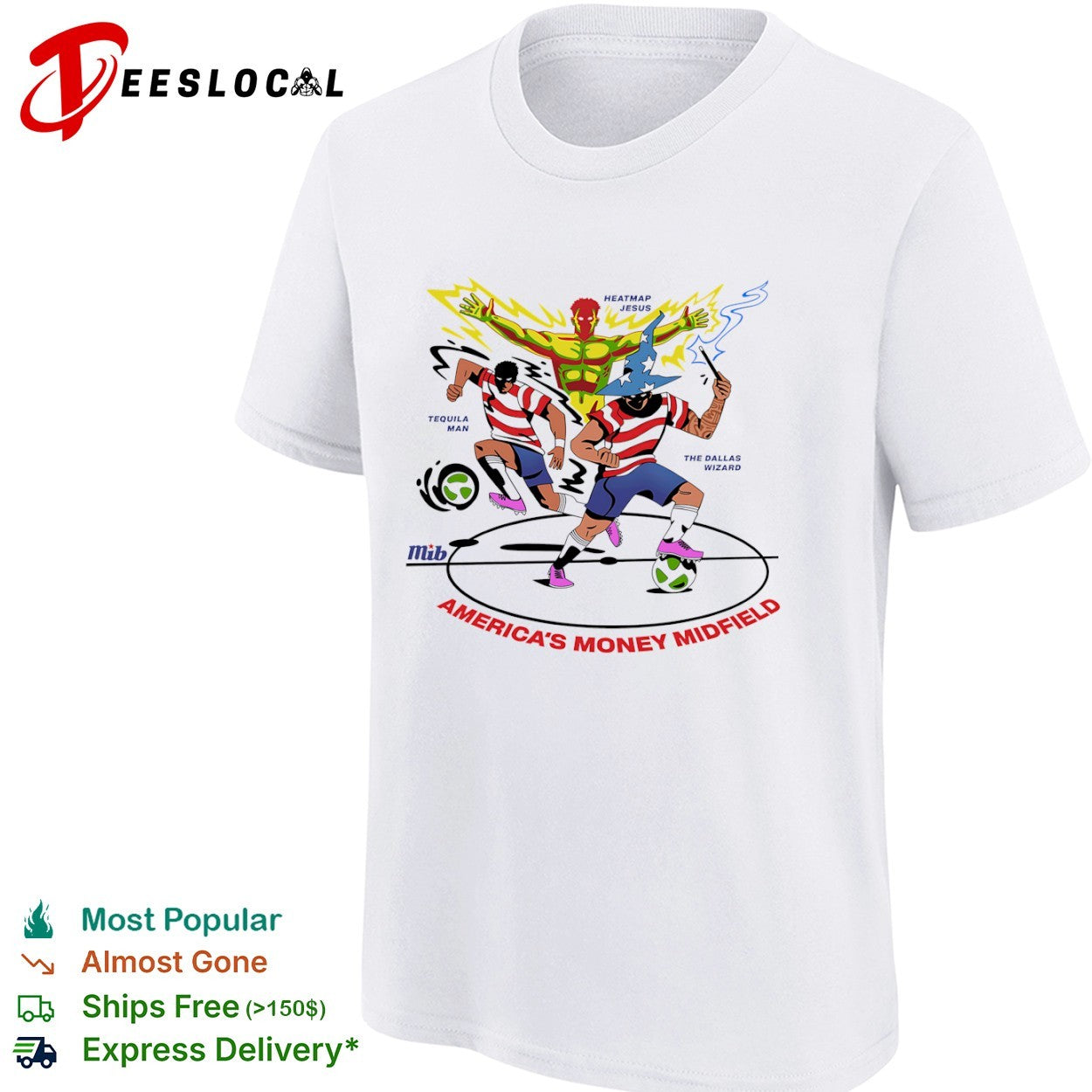 America money midfield soccer players heatmap Jesus tequila man the Dallas wizard shirt