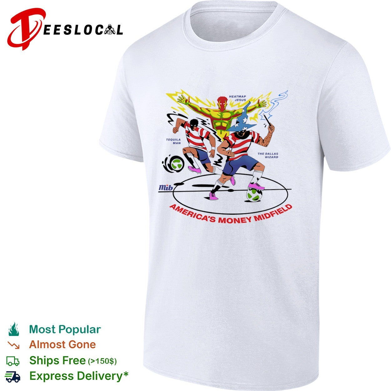 America money midfield soccer players heatmap Jesus tequila man the Dallas wizard shirt