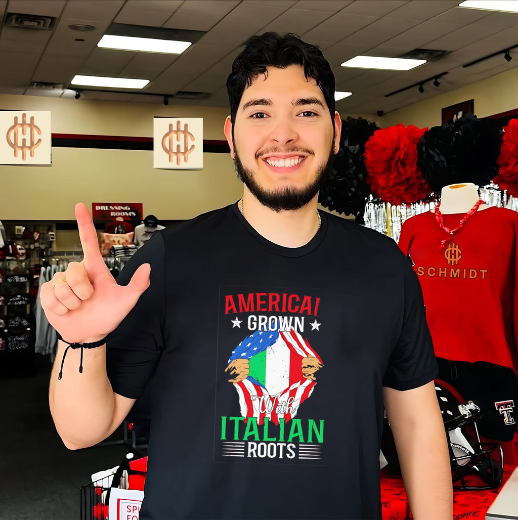 American Grown with Italian Roots Heritage shirt