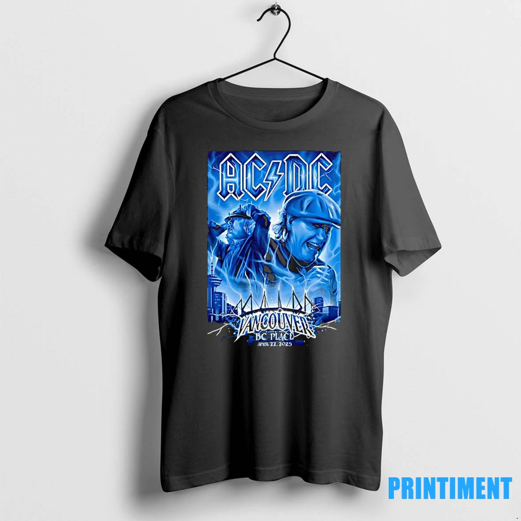 Angus Young And Brian Johnson Ac Dc Vancouver Bc Place April 22 2025 Tshirts Sweater