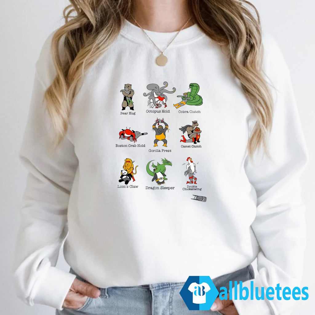 Animals Performing Wrestling Moves Named After Themselves Shirt