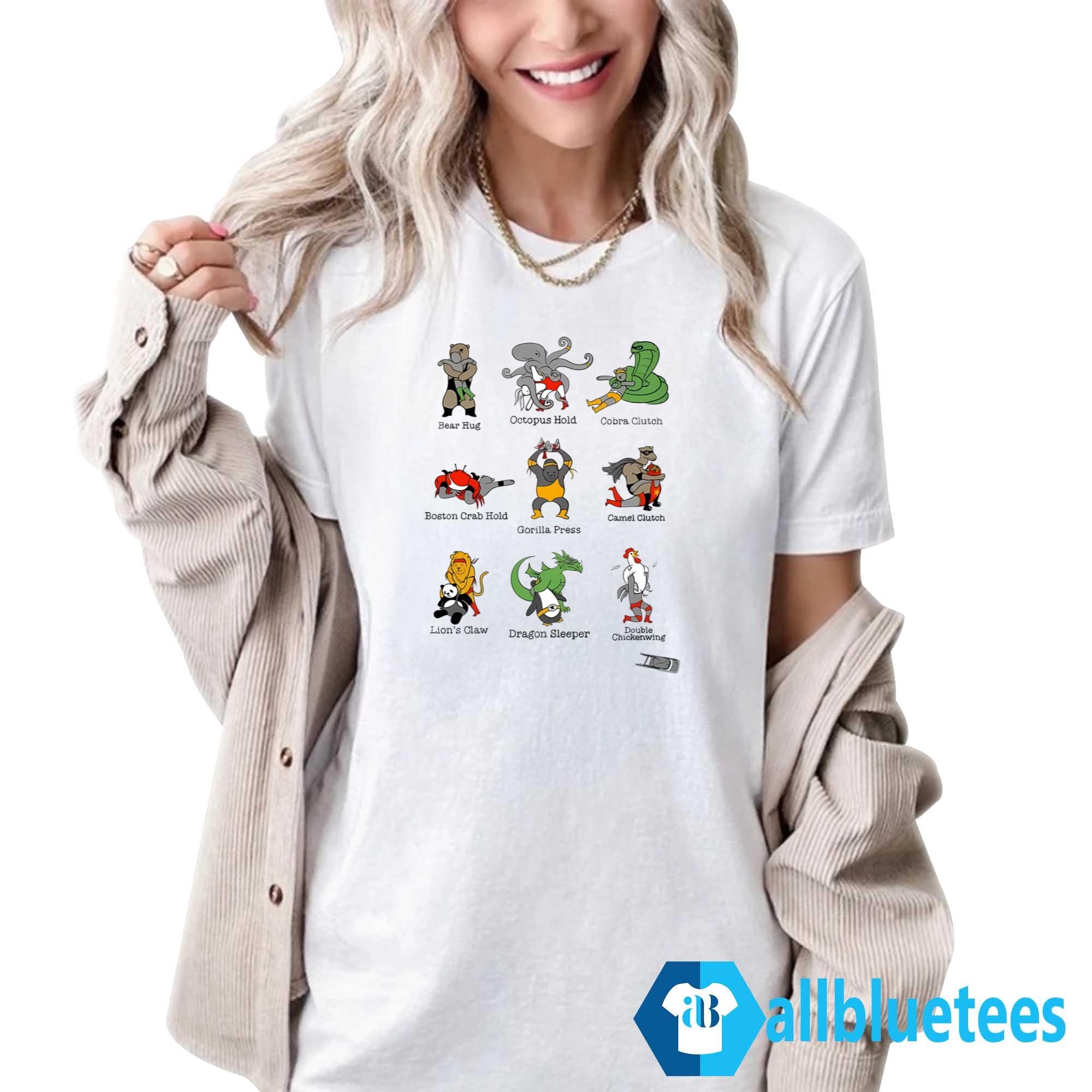 Animals Performing Wrestling Moves Named After Themselves Shirt