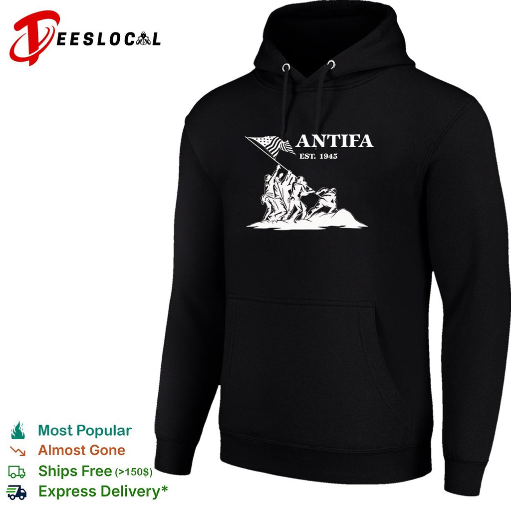 Antifa est 1945 iwo jima flag raising shirt