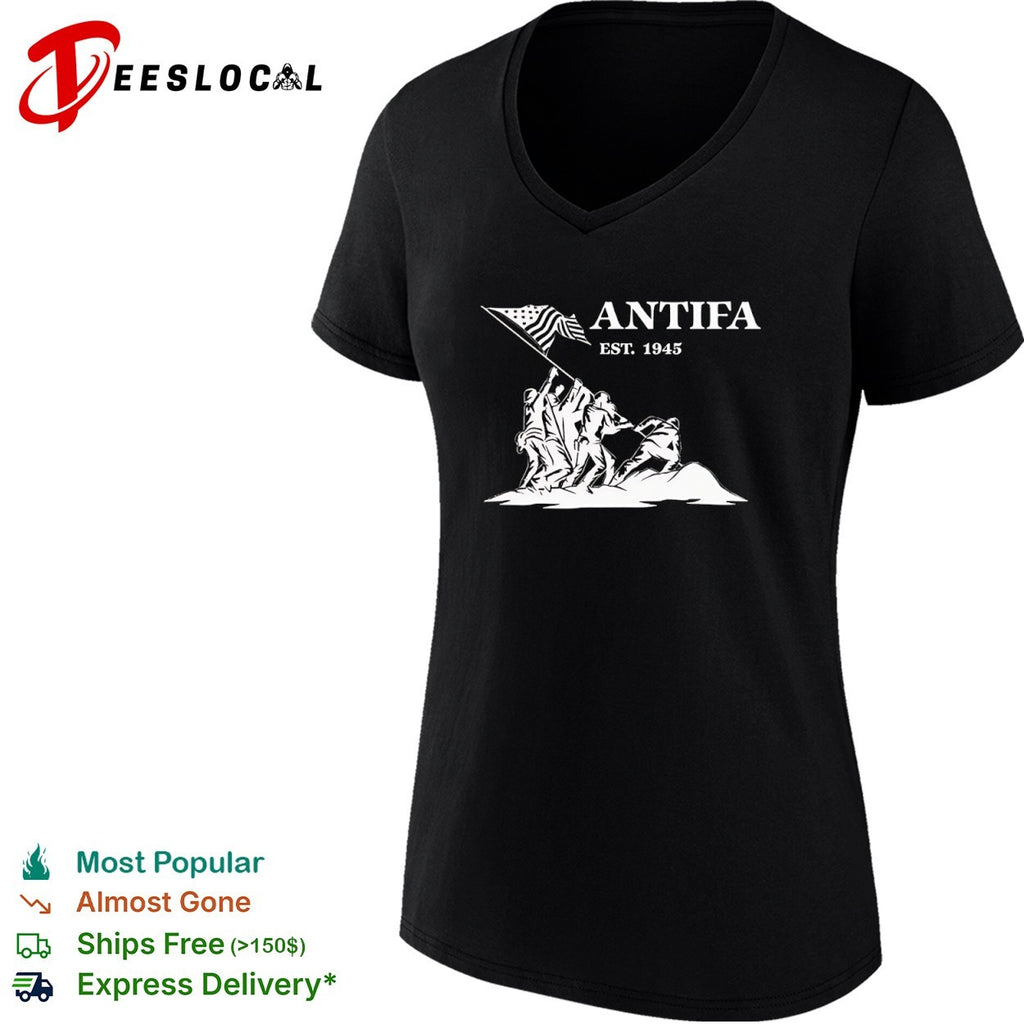 Antifa est 1945 iwo jima flag raising shirt