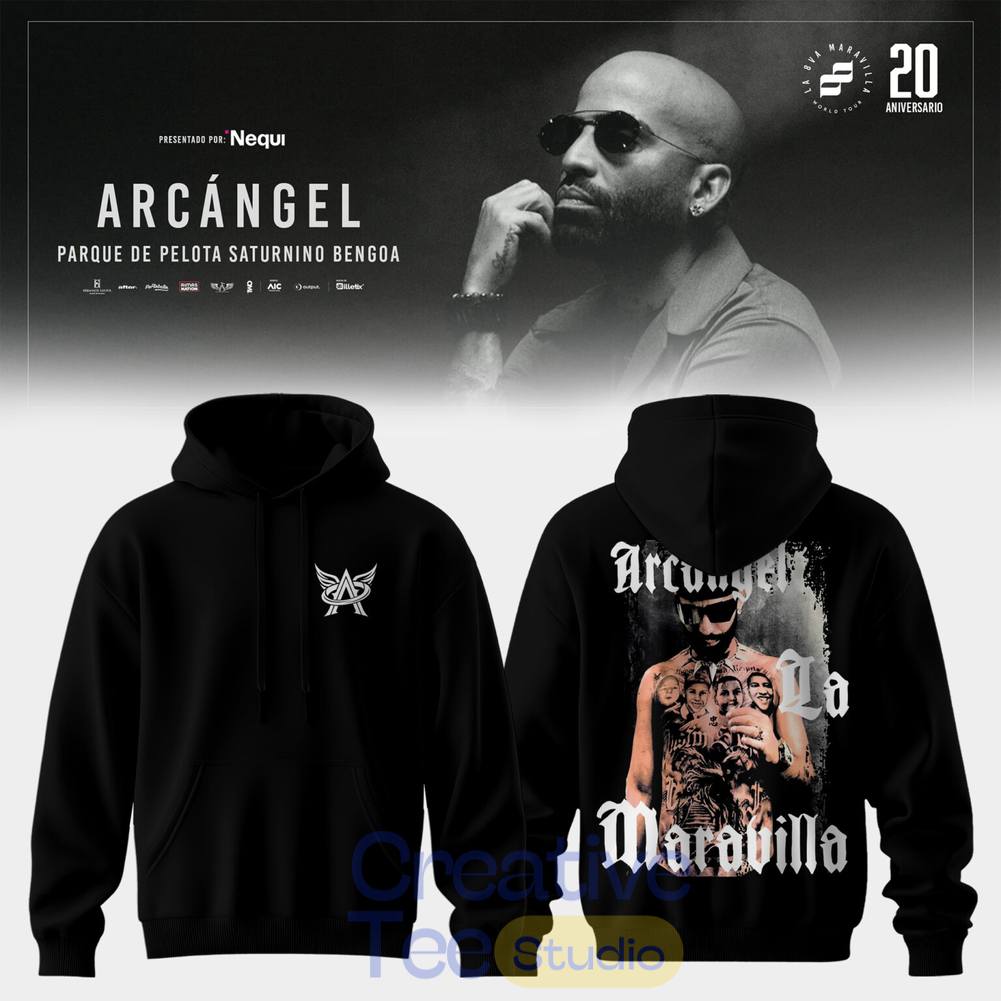 Arcángel La 8va Maravilla World Tour 20 Aniversario Special Tee Hoodie