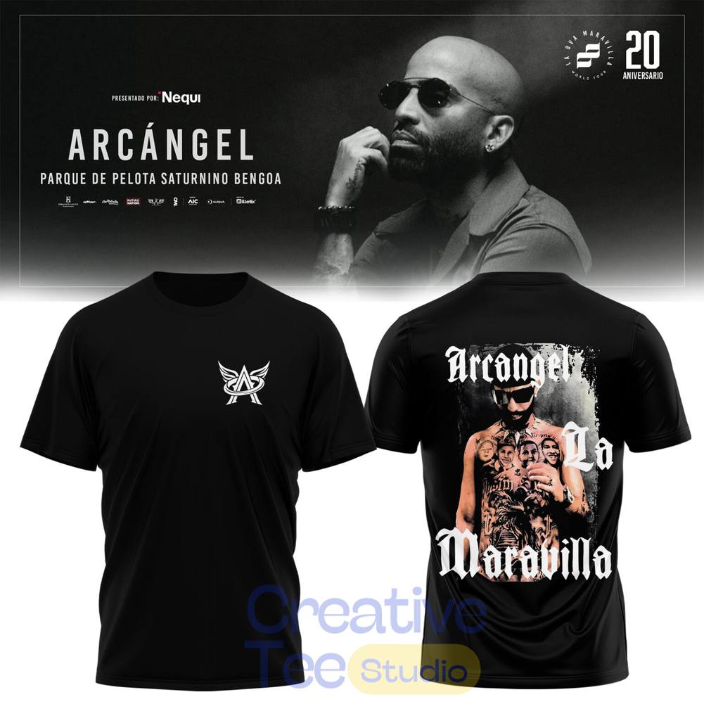 Arcángel La 8va Maravilla World Tour 20 Aniversario Special Tee Hoodie