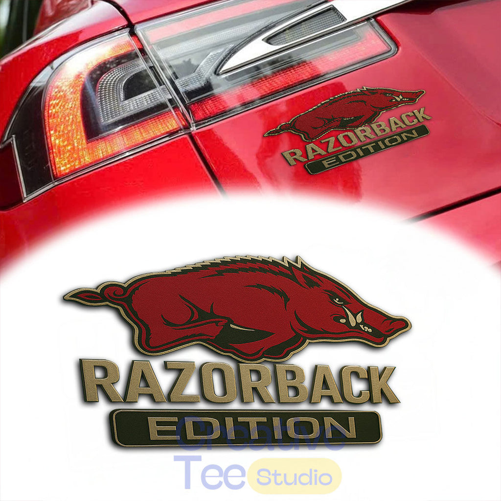 Arkansas Razorbacks Custom Car Name Badge