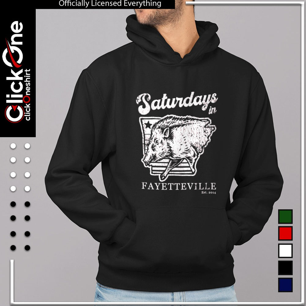 Arkansas Razorbacks Saturdays in Fayetteville Est 2014 shirt