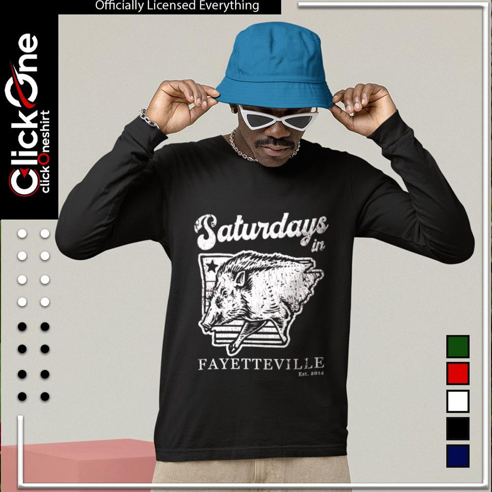 Arkansas Razorbacks Saturdays in Fayetteville Est 2014 shirt