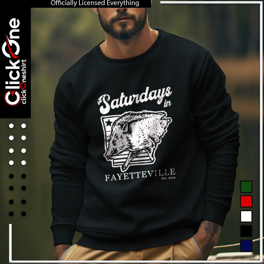 Arkansas Razorbacks Saturdays in Fayetteville Est 2014 shirt