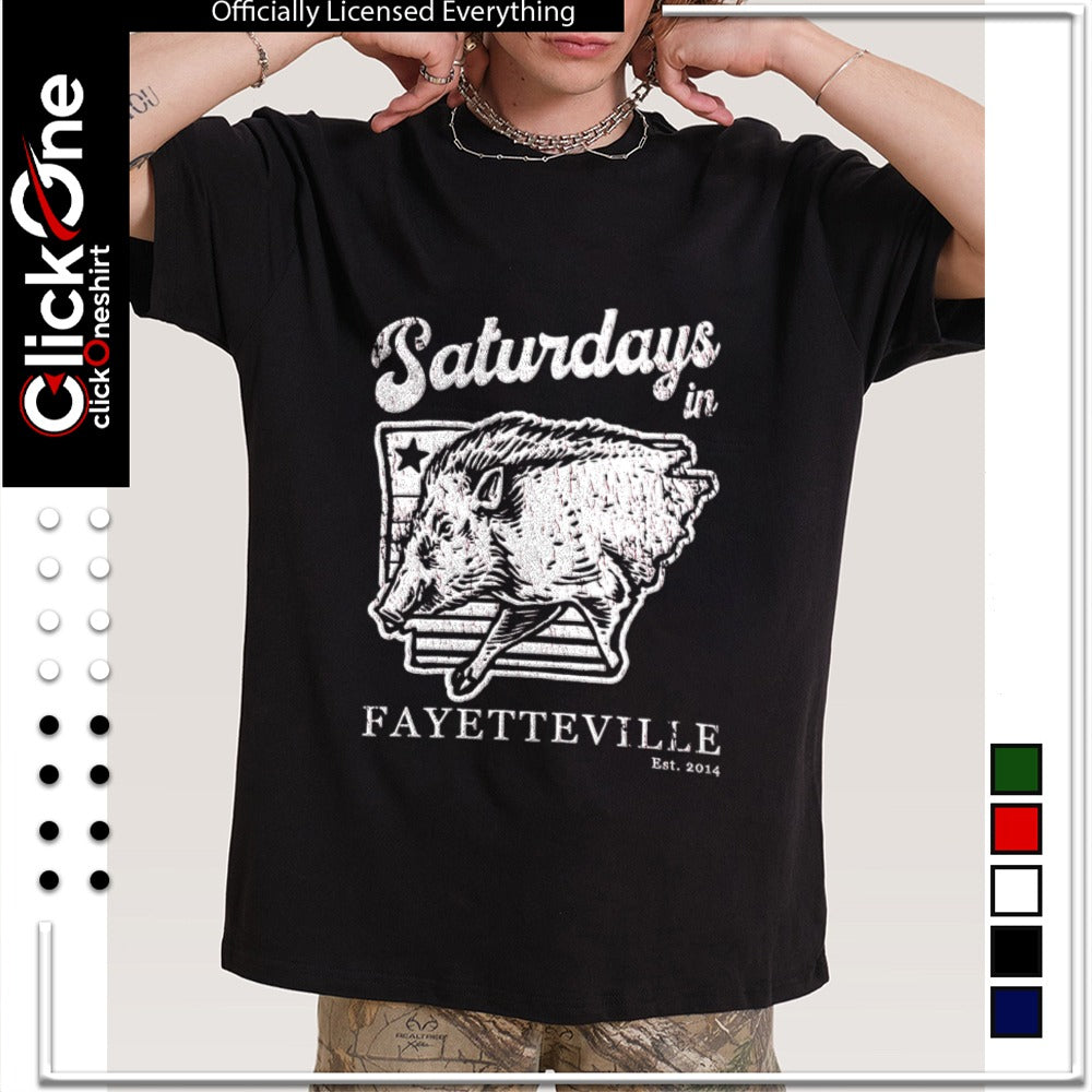 Arkansas Razorbacks Saturdays in Fayetteville Est 2014 shirt