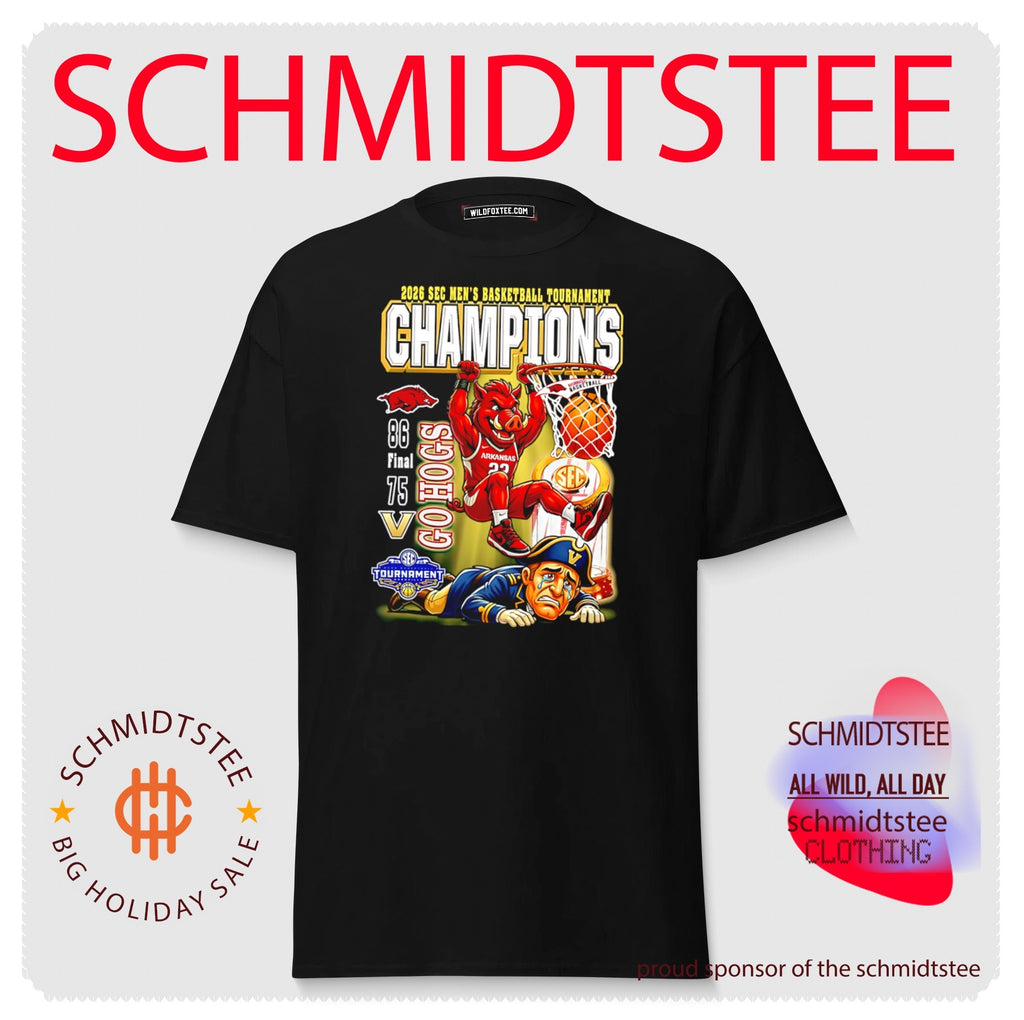 Arkansas Razorbacks beat Vanderbilt EC Mens Basketball Tournament Champions mascot shirt