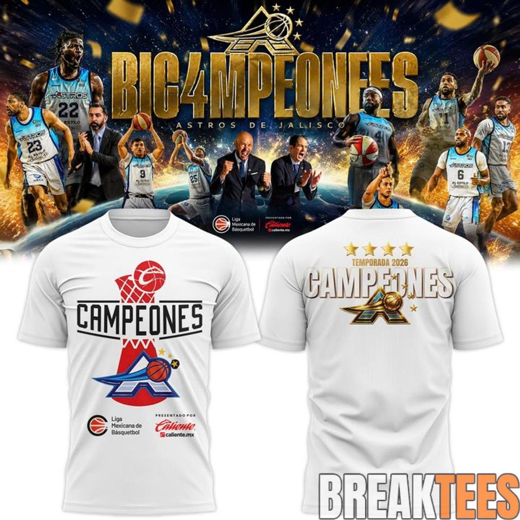 Astros de Jalisco 2026 CIBACOPA Champions Basketball Shirt