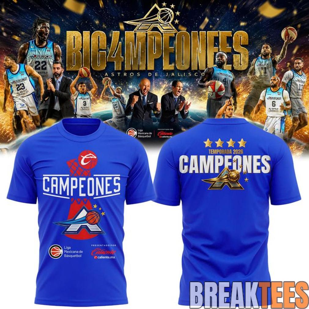 Astros de Jalisco 2026 CIBACOPA Champions Basketball Shirt