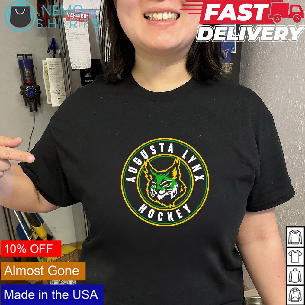 Augusta Lynx hockey round logo shirt
