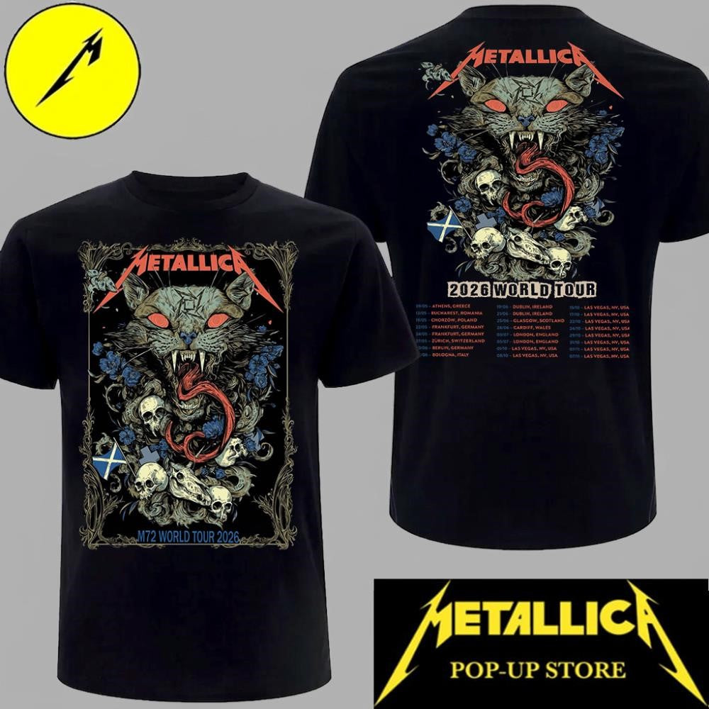 Authentic Metallica Scotland Tour 2026 Merchandise – Hampden Park Exclusive Unisex Tee