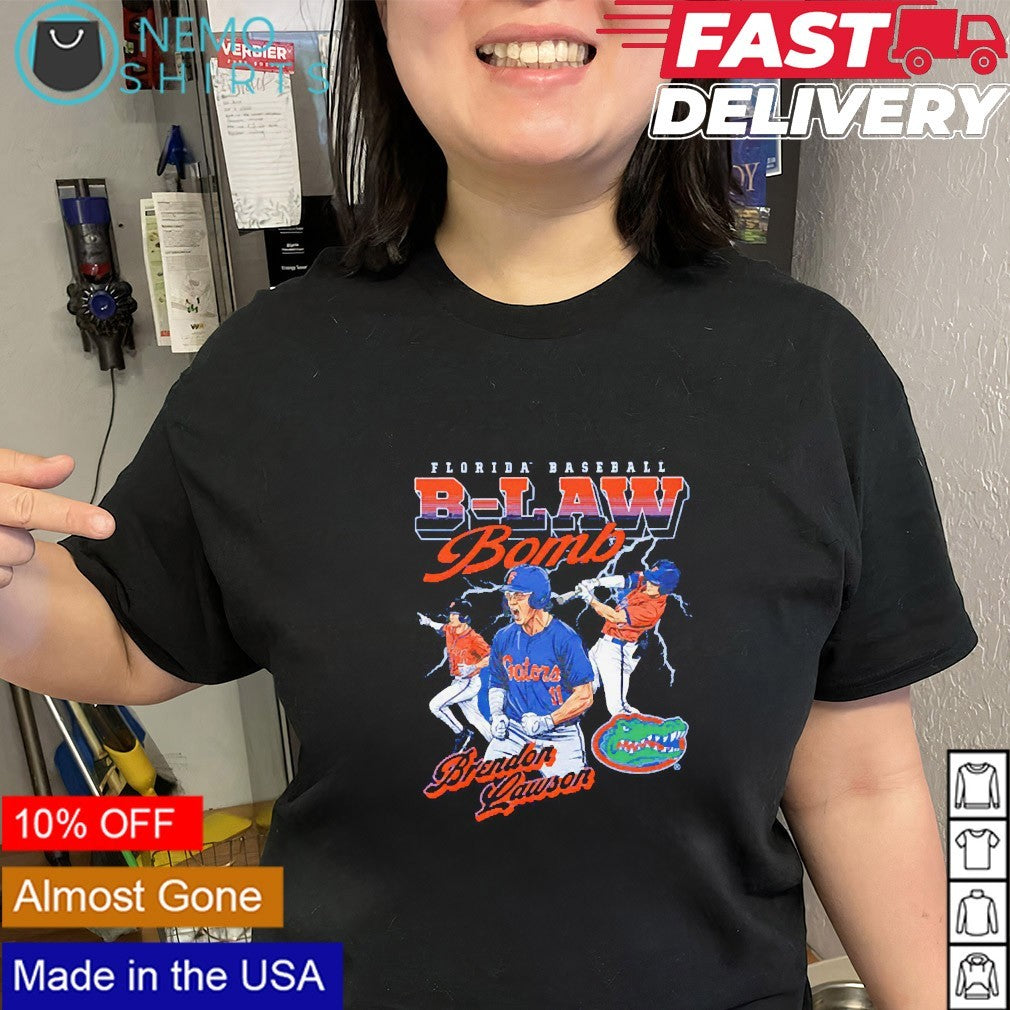 B-Law bomb Brendan Lawson Florida Gators baseball shirt