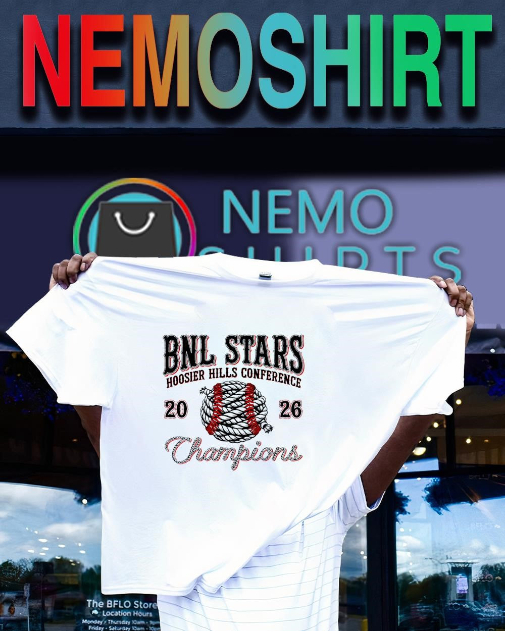 BNL Stars 2026 Hoosier Hills Conference Champions shirt