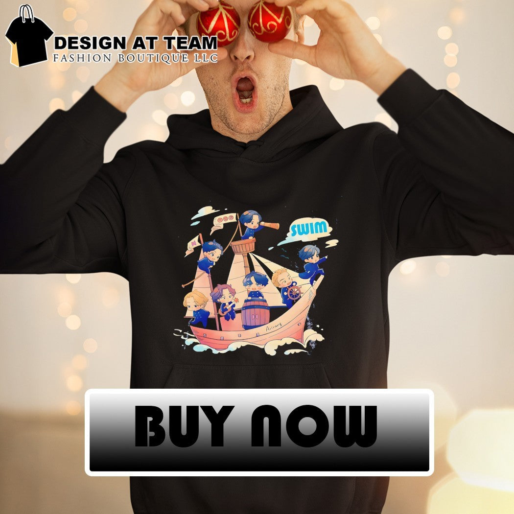 BTS Chibi Characters Sailing Ship meme shirt