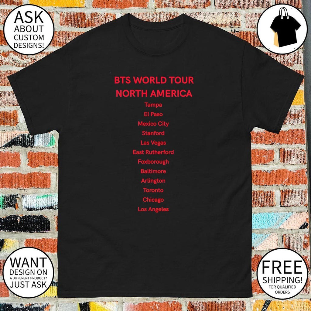 BTS Members Arirang Tour Concert 2026 North America Kpop shirt