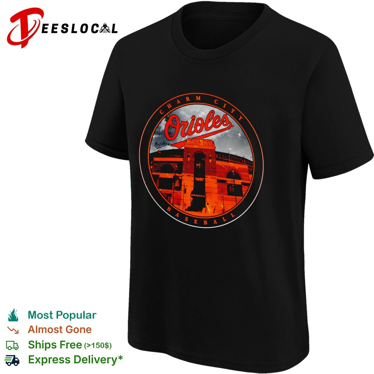 Baltimore Orioles Charm City stadium baseball Oriole Park Camden Yards Home Plate Plaza shirt