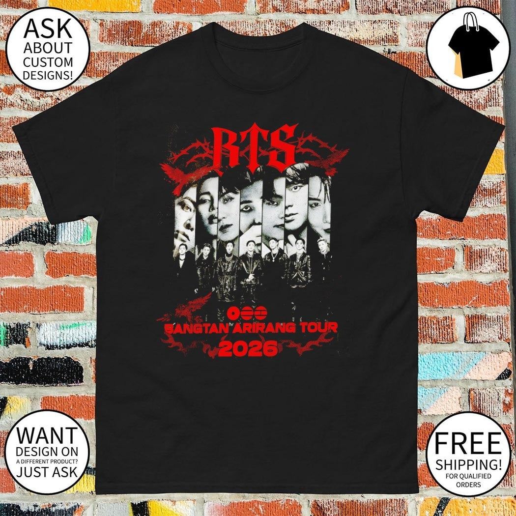 Bangtan Arirang Tour 2026 B.T.S Boyband vintage shirt
