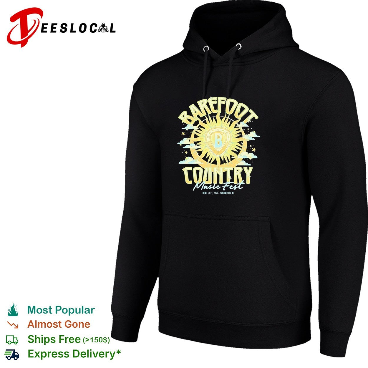 Barefoot Country Music Fest Wildwood New Jersey 2026 shirt