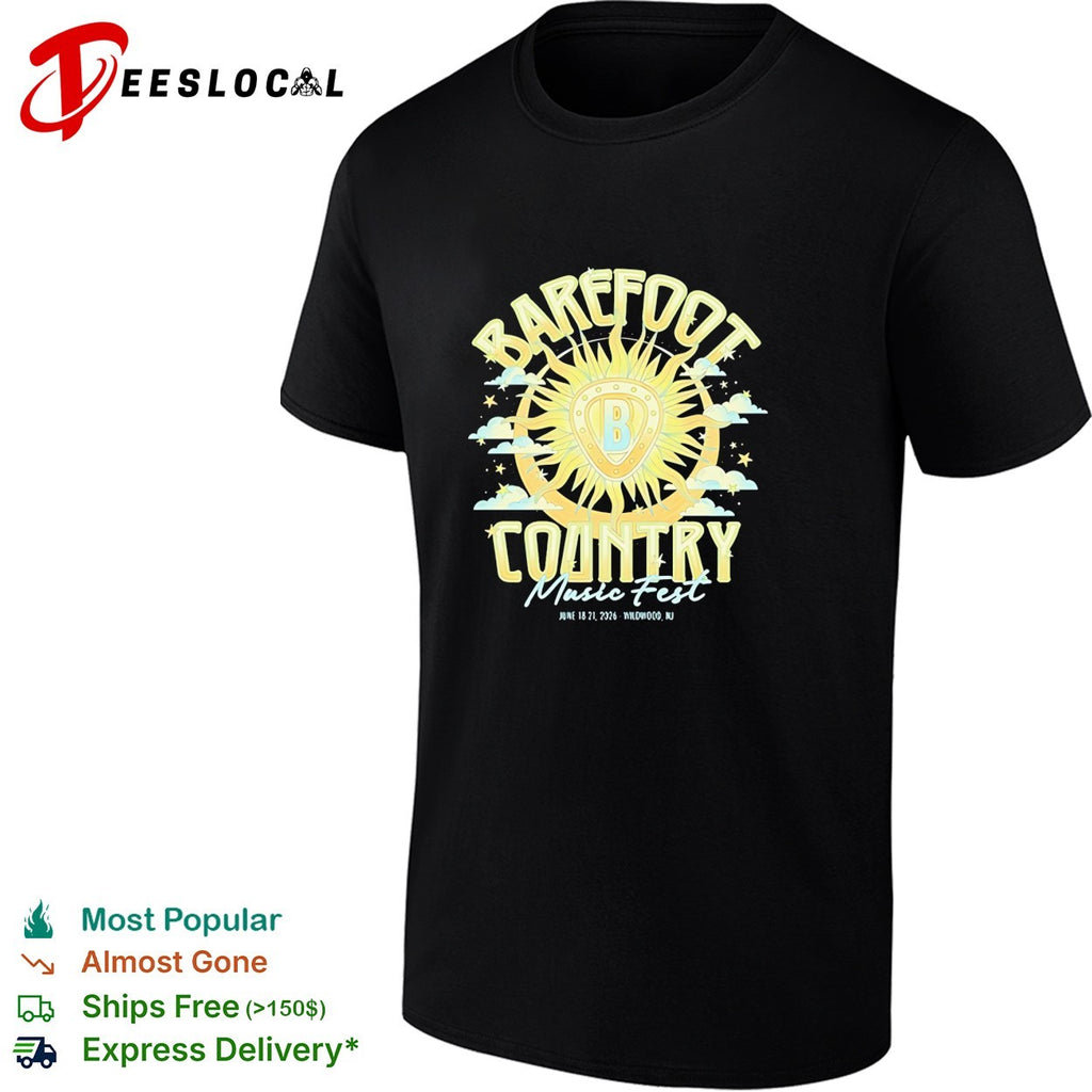 Barefoot Country Music Fest Wildwood New Jersey 2026 shirt