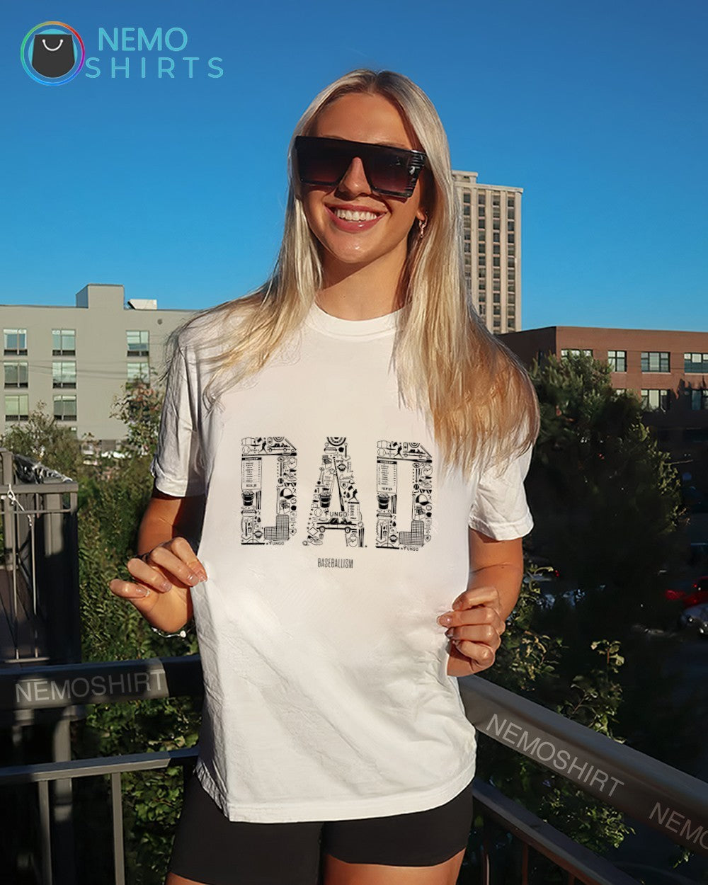 Baseball Dad icons graphic shirt