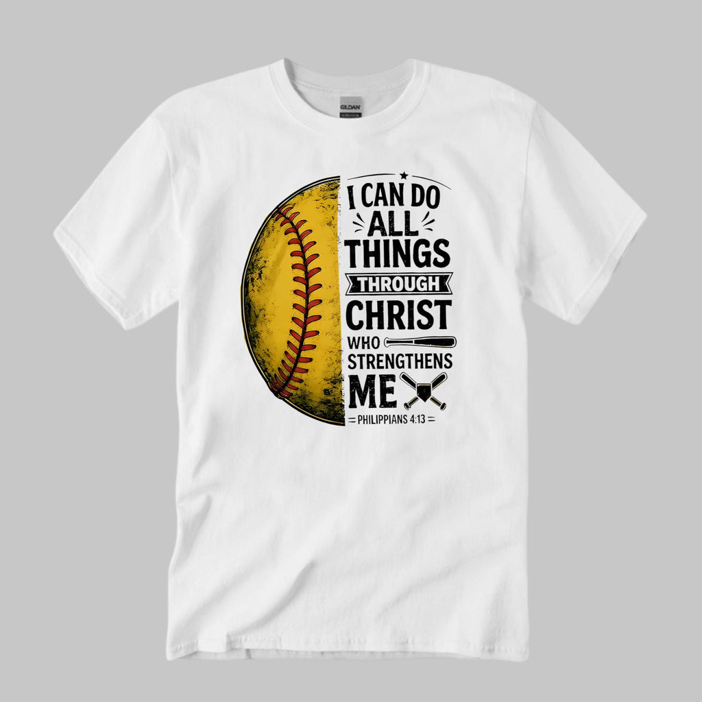Baseball I Can Do All Things Through Christ Shirt