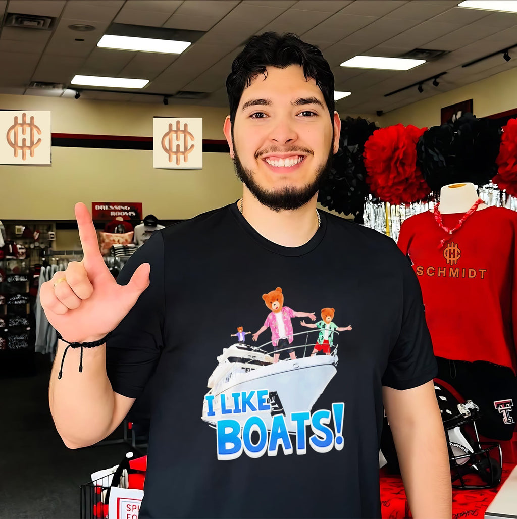 Bearhead I Like Boats Airplane Mode Shirt