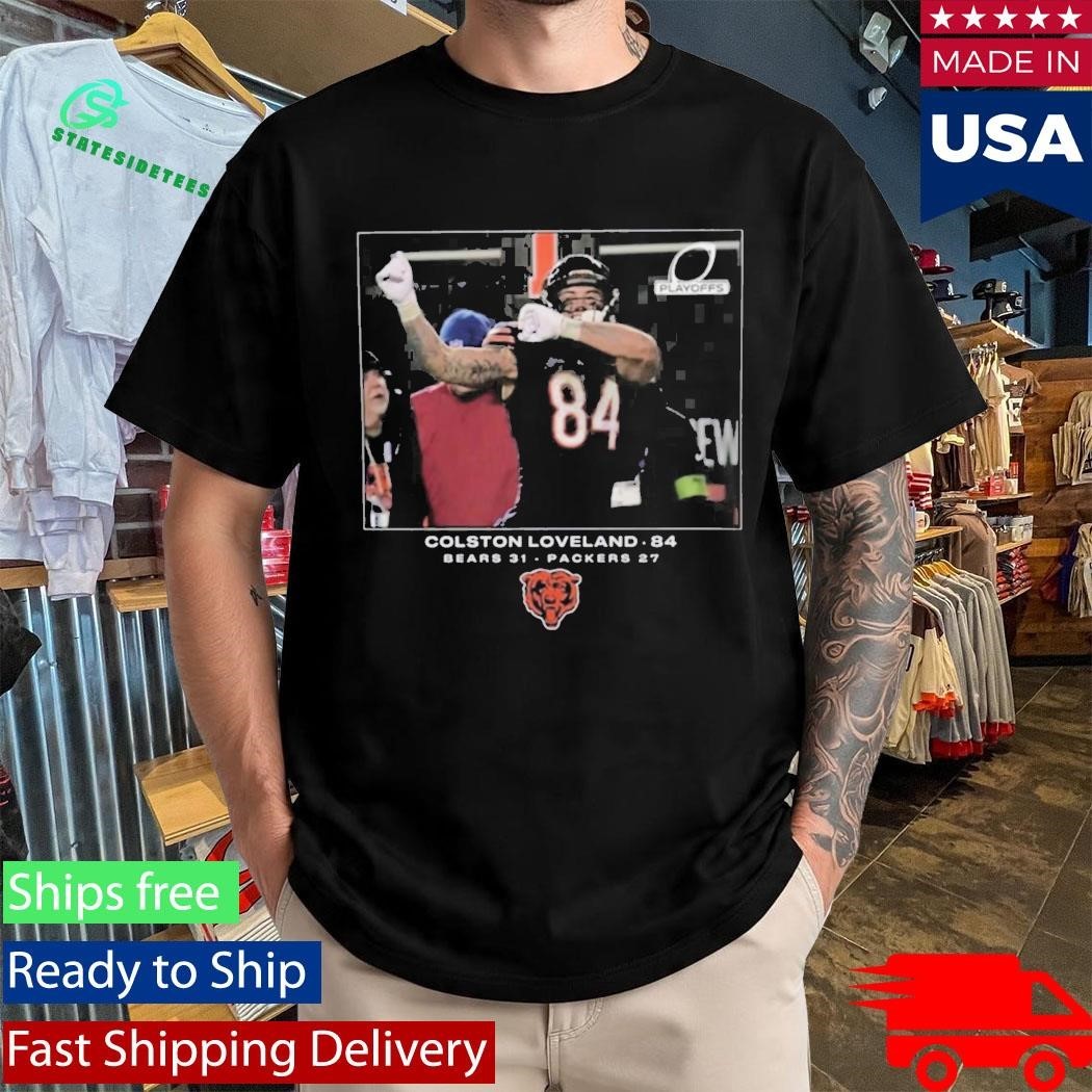 Bears Colston Loveland Flash Features Wild Card Shirt