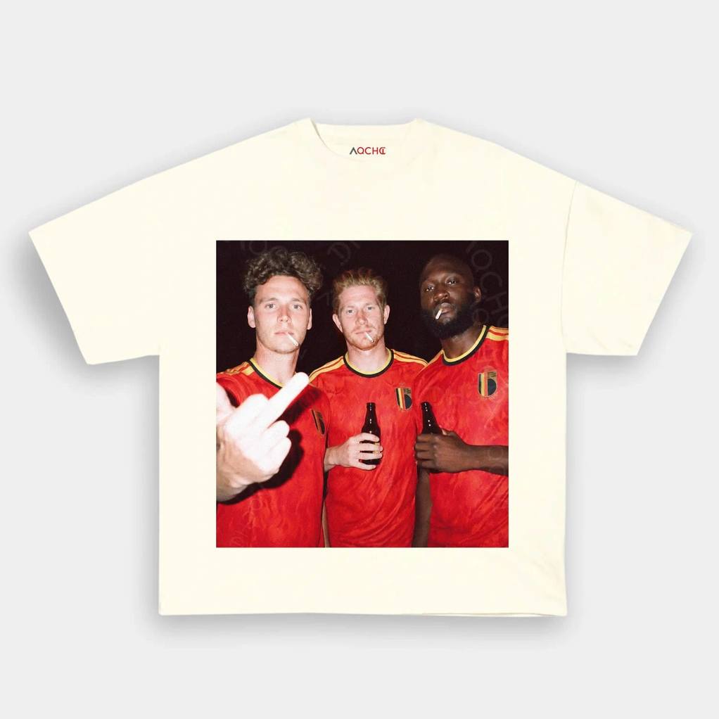 Belgium Football Team Trio Drunk Smoke Shirt