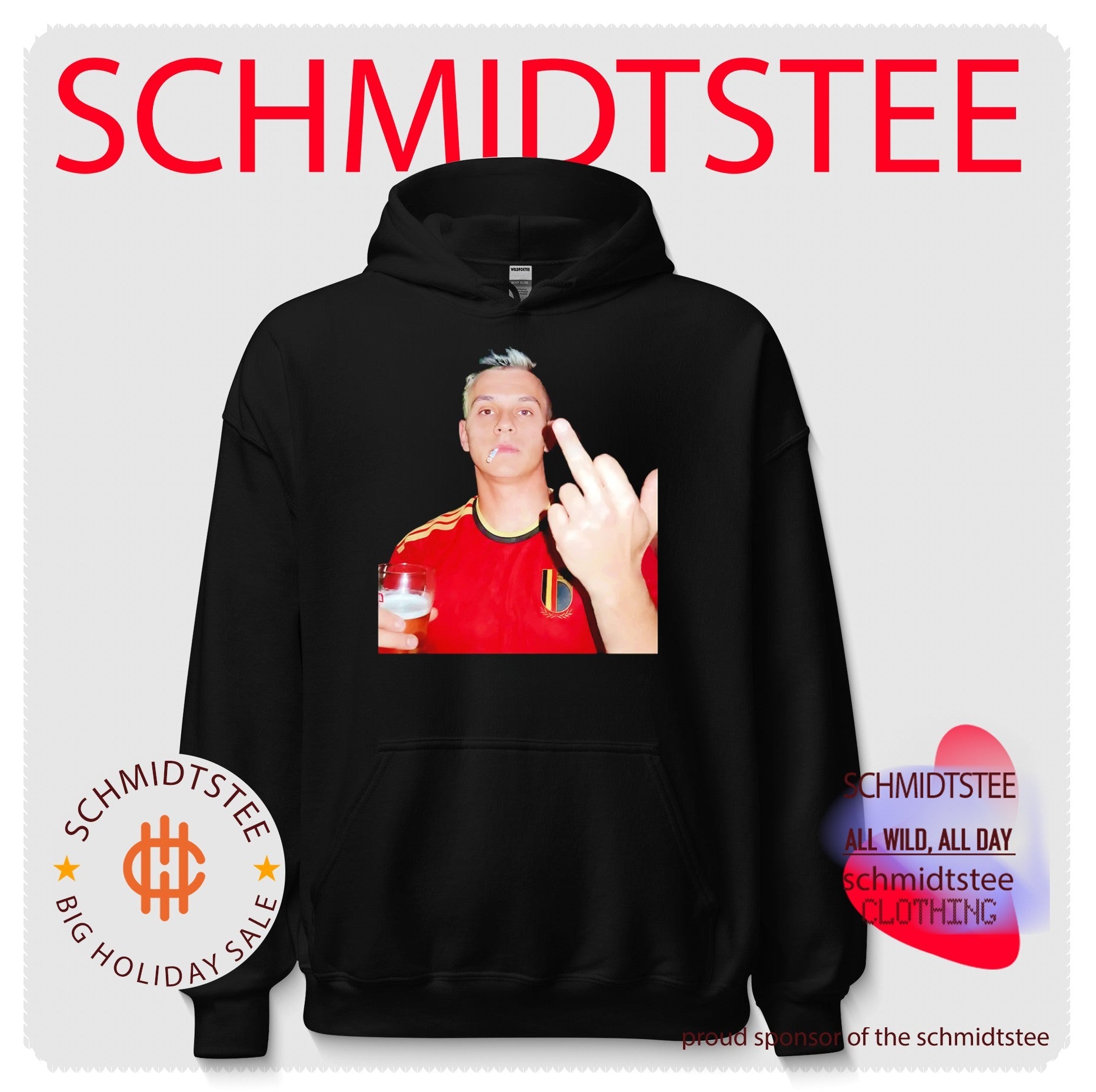 Belgium National Football Team Fan Smoking and Drinking shirt
