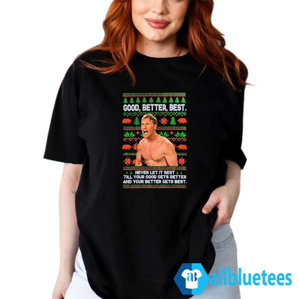 Ben Johnson Good Better Best Christmas Sweatshirt