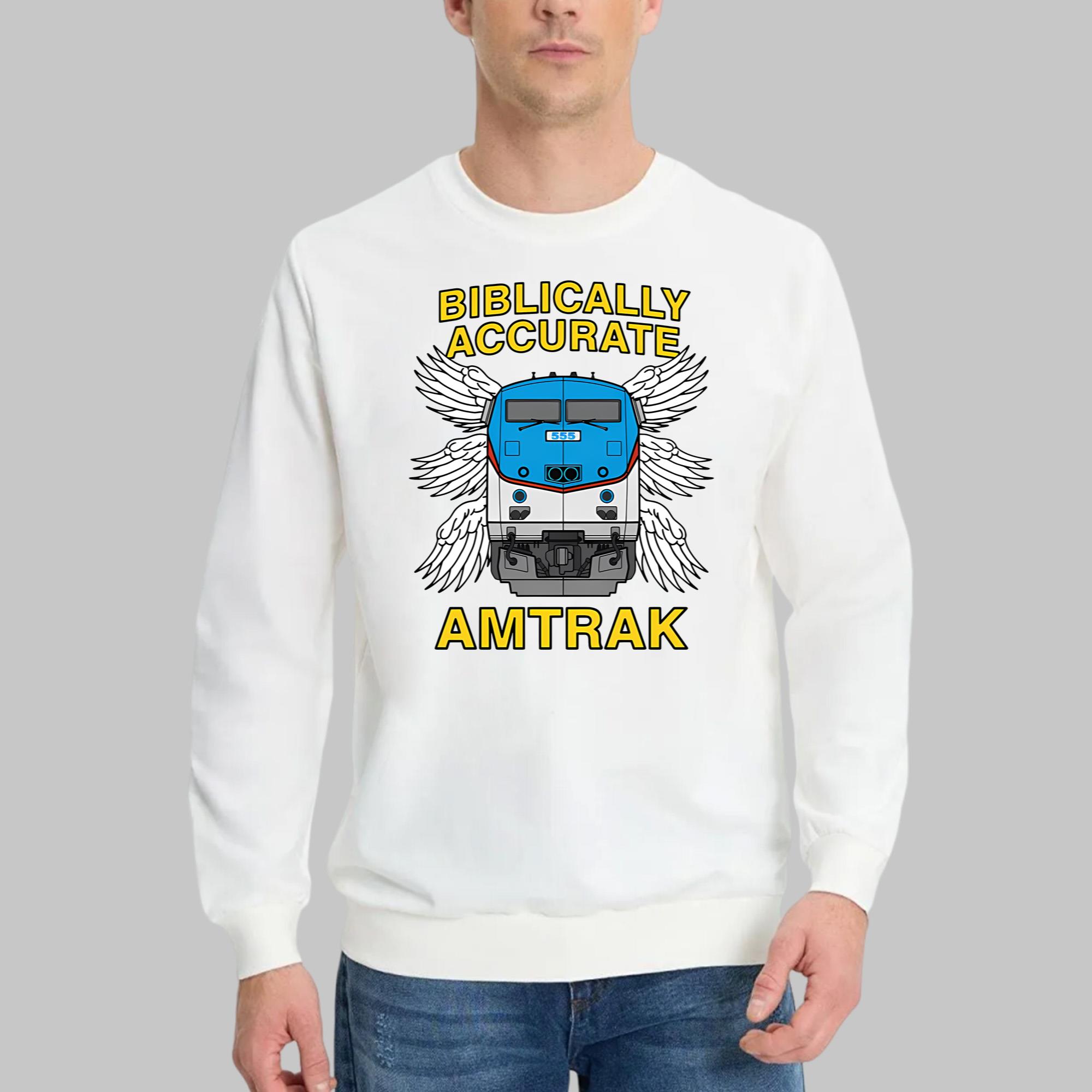Biblically Accurate Train Amtrak Shirt