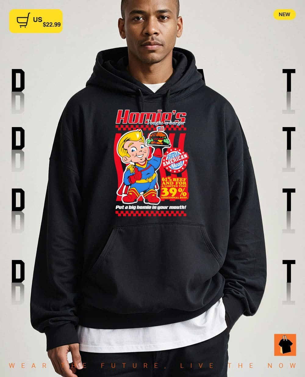 Big Homie Burger Homie’s Vought-a-burger Real American meat shirt