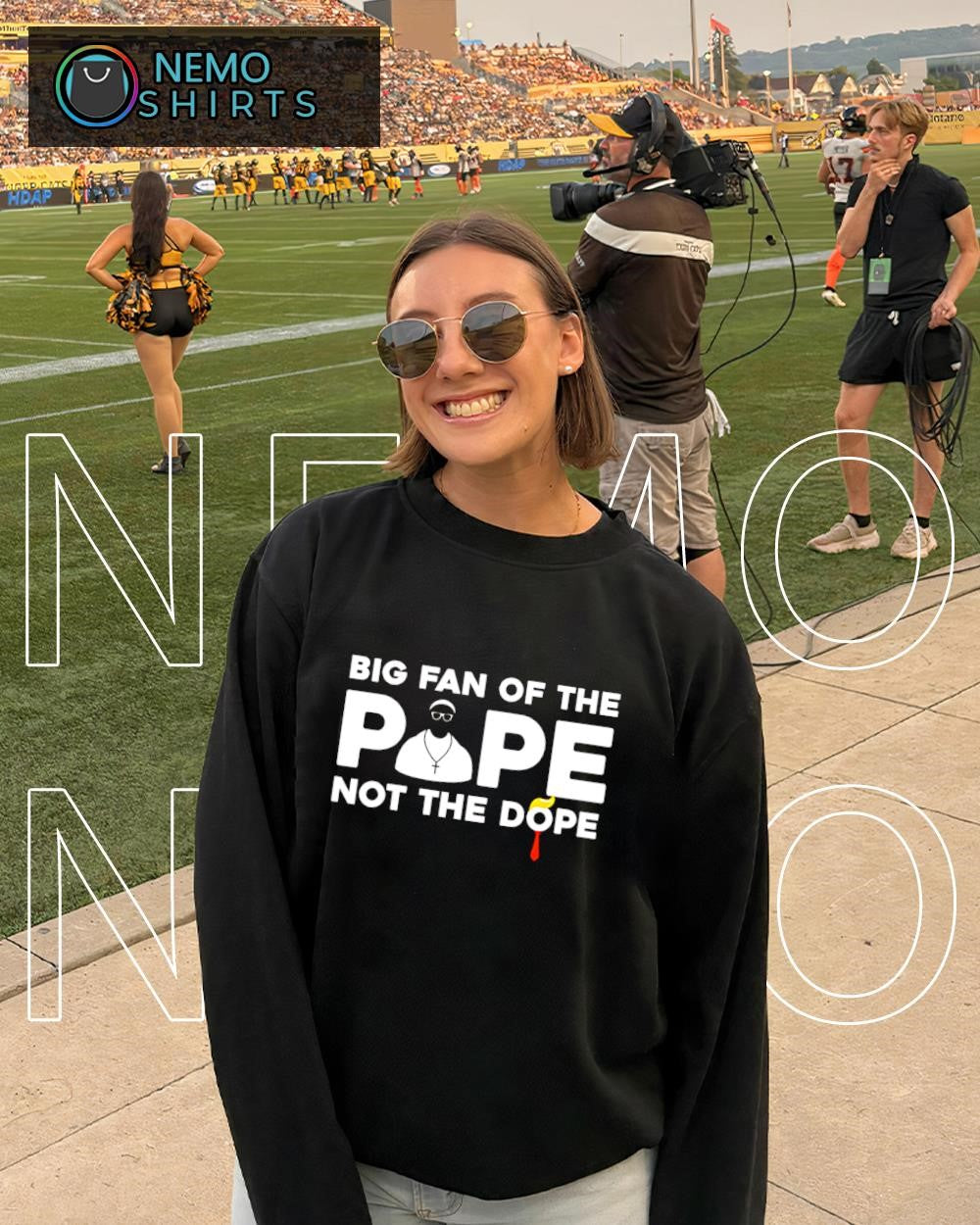 Big fan of the Pope not the dope Trump shirt